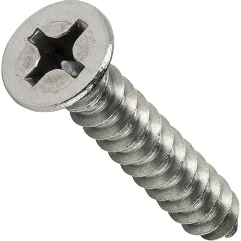 10 1.5 inch flat head phillips stainless sheet metal screws|Stainless Steel Sheet Metal Screws .